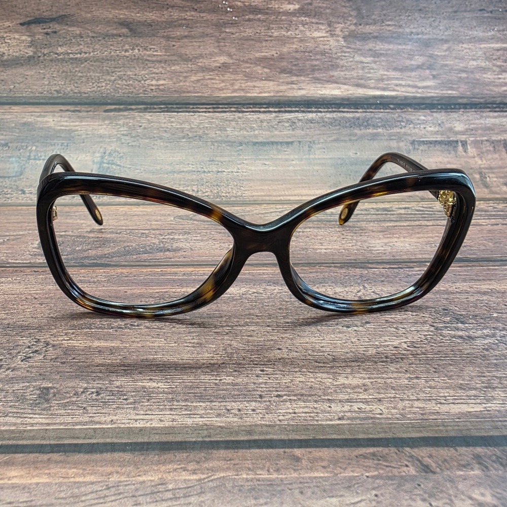 Tiffany & Co TF 4052-B Dark Havana Tortoise Butterfly Eyeglass Frames 58-16-135